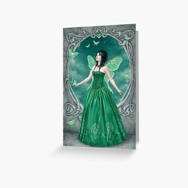 Emerald Birthstone Fairy Greeting Card