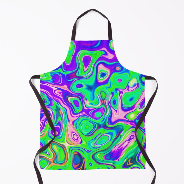 Item preview, Psychedelic Liquid Swirl - Green and Purple designed and sold by TotallyRetroArt.