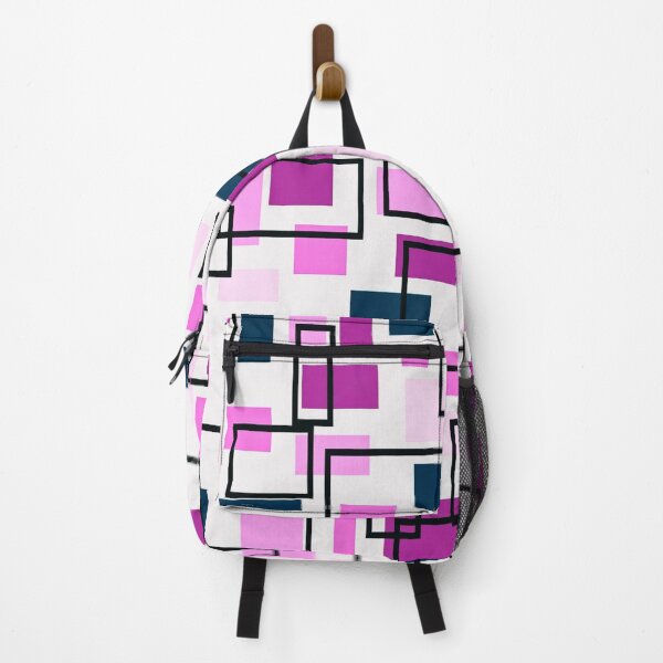 Item preview, Retro Inspired Squares - Pink, Navy Blue, Fuchsia designed and sold by TotallyRetroArt.