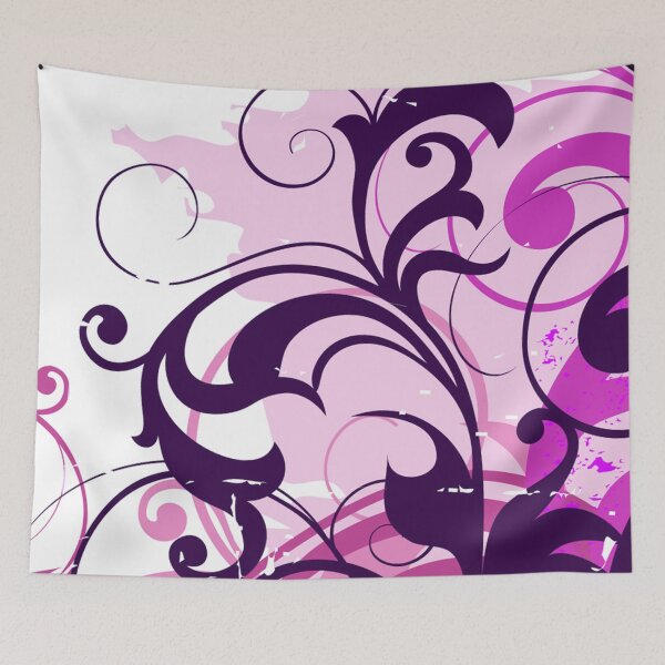 Item preview, Pink Black Floral Art  designed and sold by Tshirtstory.