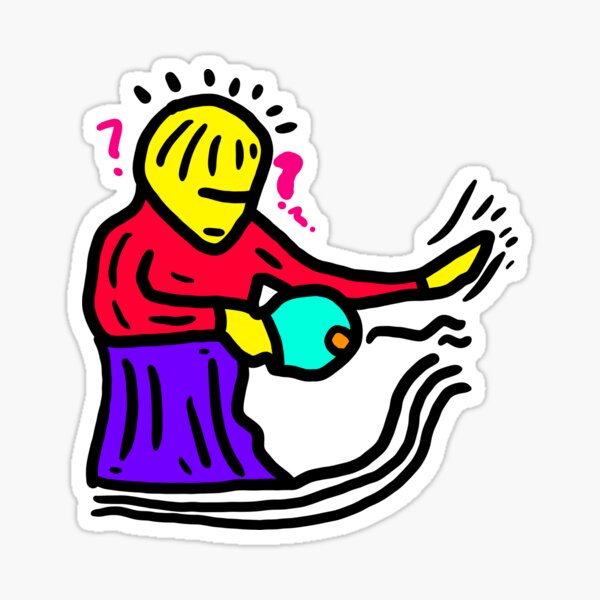 A man who works out hard Sticker
