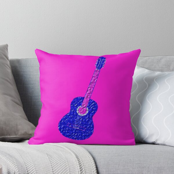Item preview, Pink and blue guitar  designed and sold by VeganGuitarizm.