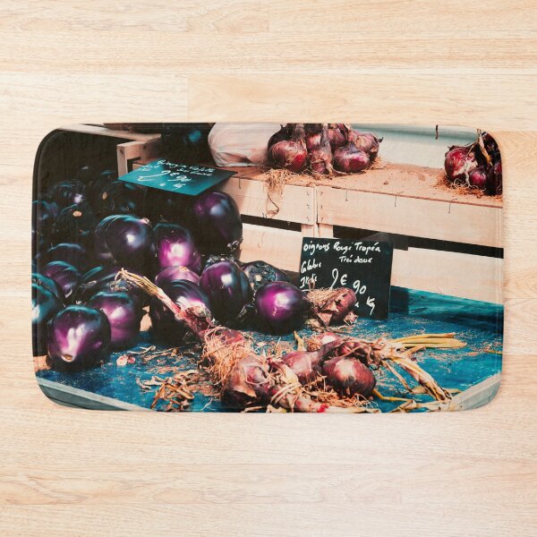 Item preview, Eggplant and onions for sale at a street marlet La Ciotat France. designed and sold by DavidMay.
