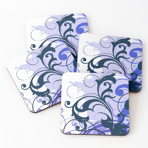 Item preview, Blue Black Floral Art  designed and sold by Tshirtstory.