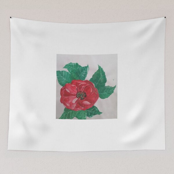Item preview, Red flower paintings with leaves  designed and sold by Nature  Nblossom.