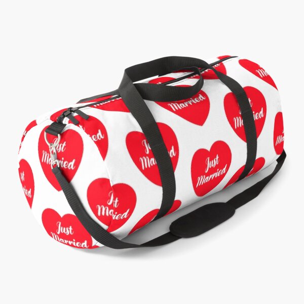 Item preview, Just Married Wedding Red Heart Honeymoon Gift designed and sold by OneThreeSix.