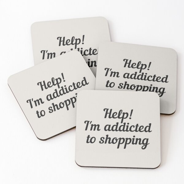 Item preview, Help! I'm Addicted To Shopping Black Text, Great For Anyone Who's A Shopaholic designed and sold by TrulyEpoque.
