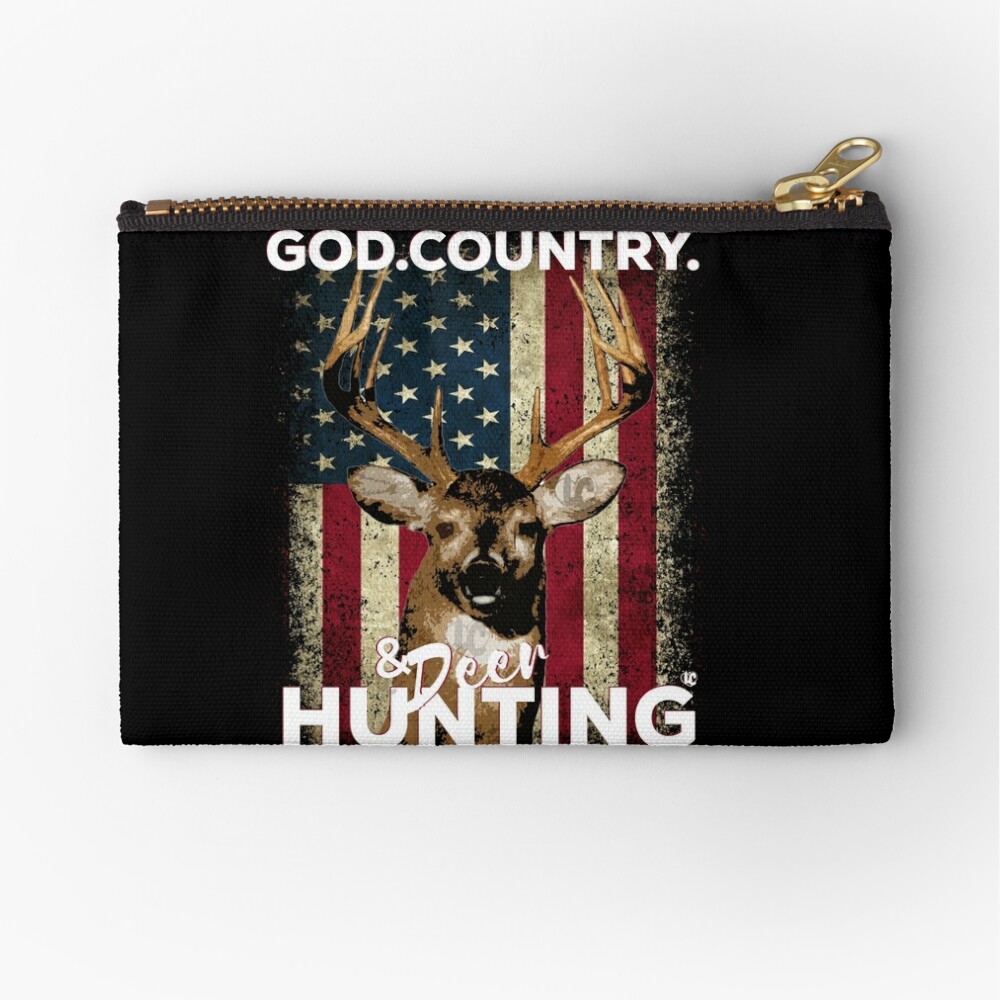 God Country and Deer Hunting American Flag Whitetail Buck Design