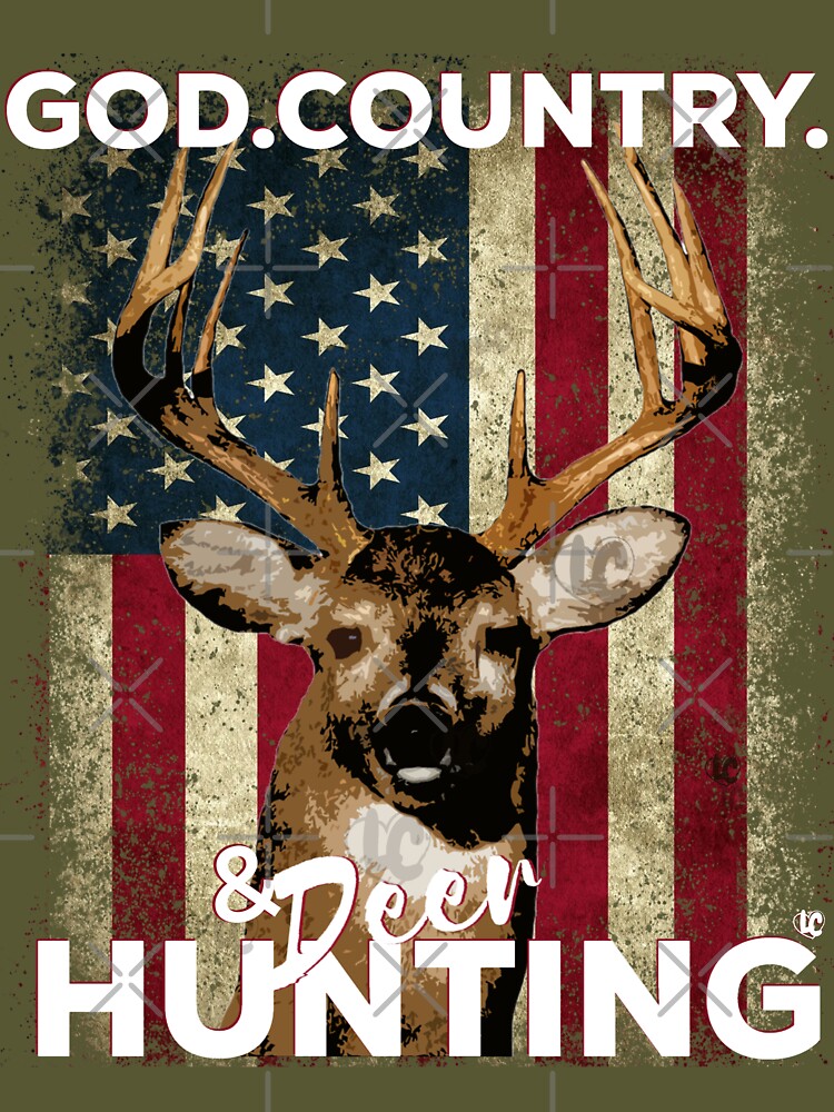  Buck White Tail Deer Hunting Hunter Distressed American Flag  Tank Top : Clothing, Shoes & Jewelry