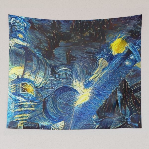 Item preview, Final Fantasy 7 Cloud Midgar Starry Night designed and sold by weirdo97.