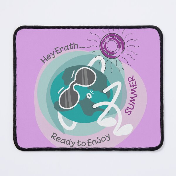 Item preview, Earth ready to enjoy summer !! sunny & nice weather in purple and teal designed and sold by Lowrain Nabih.