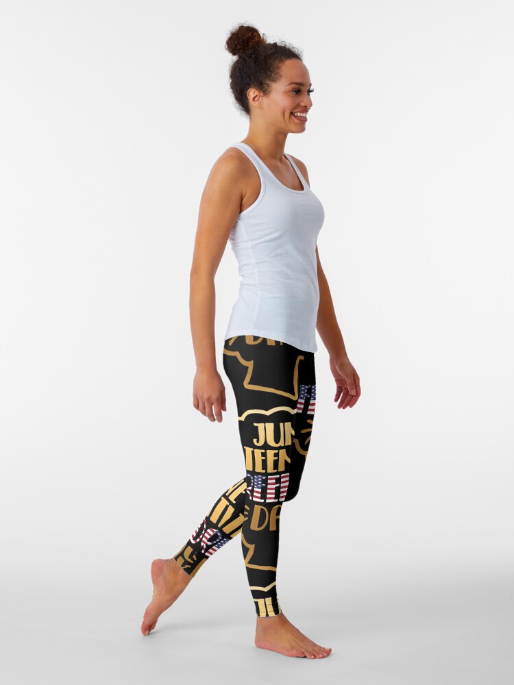 JUNETEENTH FREEDOM AFRICAN AMERICAN EMANCIPATION DAY Leggings for Sale by  lukas69graphic