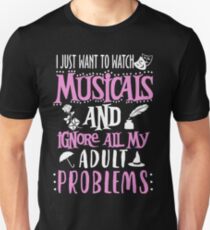 Sehen Sie musikalisches lustiges Theater-Nerd-T-Shirt Unisex T-Shirt