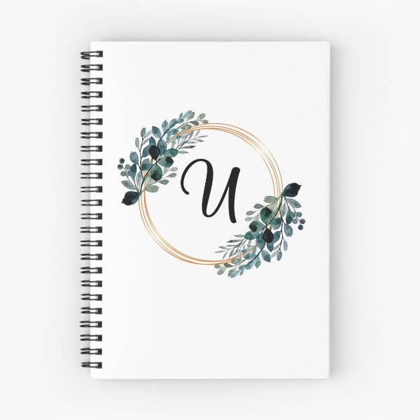 Item preview, Monogram Letter U | Laurels with Gold Borders designed and sold by JustSeasons.