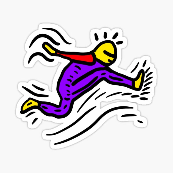 man who works out hard Sticker