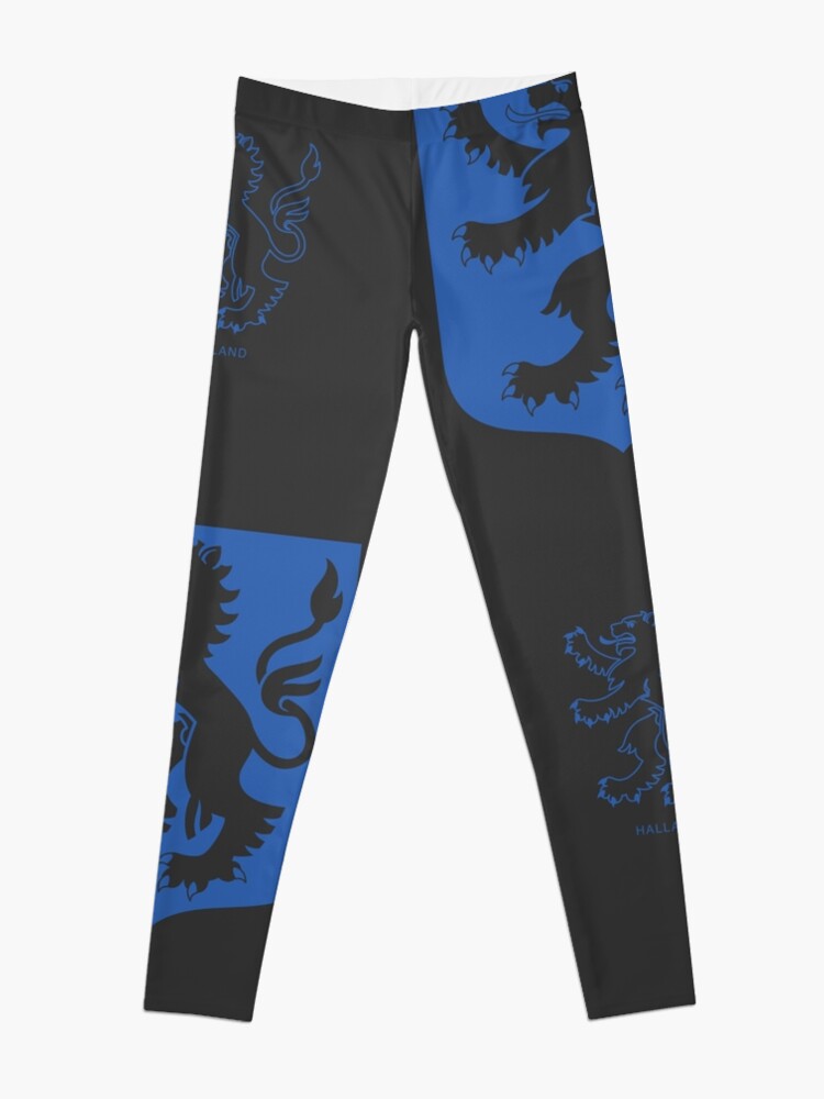 Livid Silver Lion, the Coat of Arms of Halland, Sweden, Blue Print (Svenska  Landskap) | Leggings