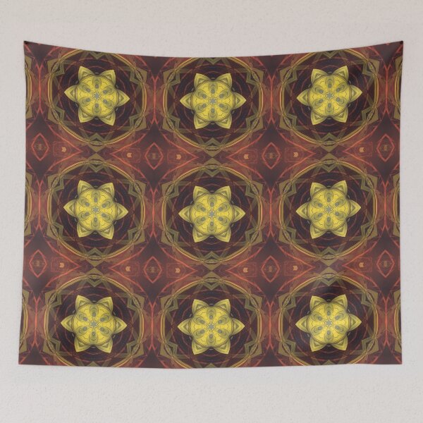 Item preview, orange yellow gold kaleidoscopic pattern and design designed and sold by mister-john.