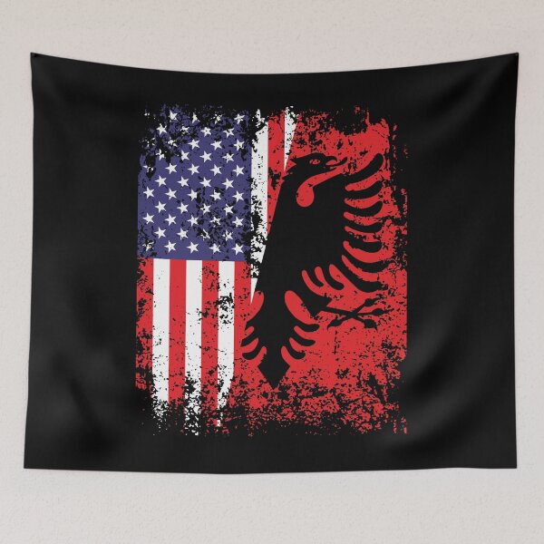 Item preview, Albanian American Flag Outfit Patriotic USA Albania Flag designed and sold by mejeoshop.