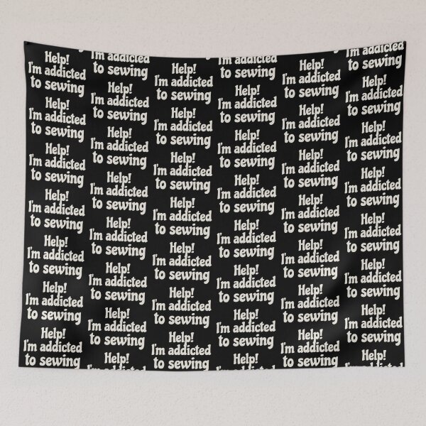 Item preview, Fun Slogan Help! I'm Addicted To Sewing, Great For Anyone Who Loves To Sew designed and sold by TrulyEpoque.