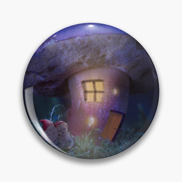 Item preview, dwarf couple in front of their mushroom house designed and sold by OskiOnTour.