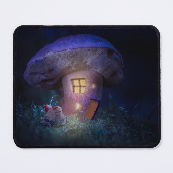 Item preview, dwarf couple in front of their mushroom house designed and sold by OskiOnTour.