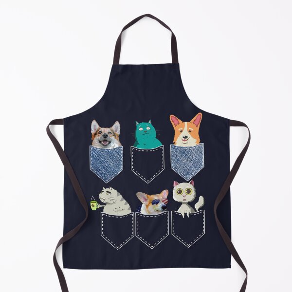 Item preview, Cats & Corgis in Pockets Funny Kawaii Anime Cat & Dog Lovers designed and sold by r-silver.