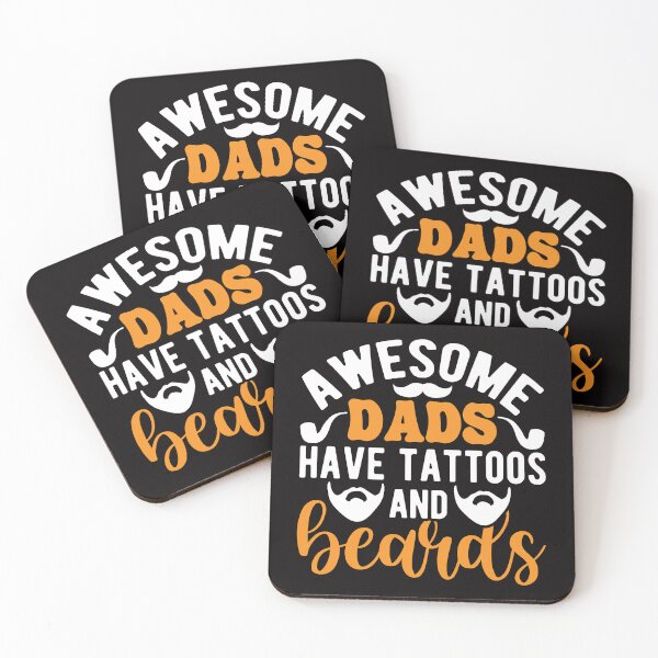 Item preview, Awesome Dads Have Tattoos And Beards Tee Design Gift Idea for Fathers - Funny Chemistry Design Gift Idea for Father's Day designed and sold by Prince - Bestseller ★★★★★.