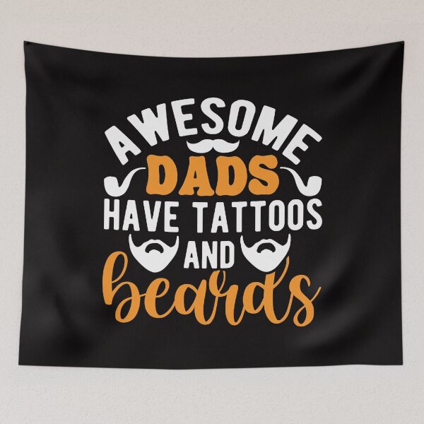 Item preview, Awesome Dads Have Tattoos And Beards Tee Design Gift Idea for Fathers - Funny Chemistry Design Gift Idea for Father's Day designed and sold by Prince - Bestseller ★★★★★.