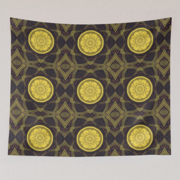 Item preview, yellow gold kaleidoscopic pattern and design designed and sold by mister-john.