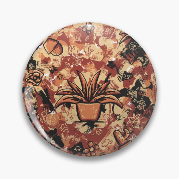 Item preview, plant abstract background (dark orange) designed and sold by amanjabal.
