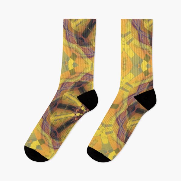 Artikelvorschau, leuchtend orangefarbenes, kaleidoskopisches Muster und sechseckiges Design entworfen und verkauft von mister-john.
