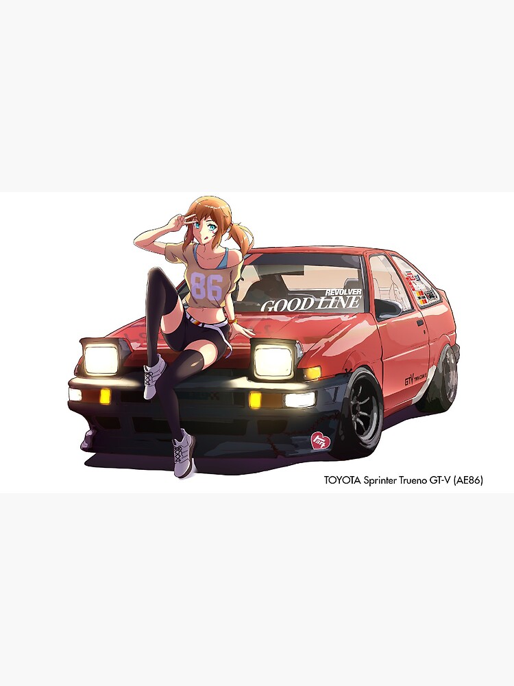 Redhead Ginger Mechanic JDM Anime Girl Sticker for Sale by MattSherman