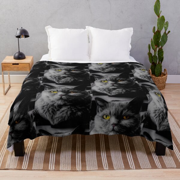 Item preview, Smokey Grey Cat with Yellow Eyes designed and sold by Paulele.
