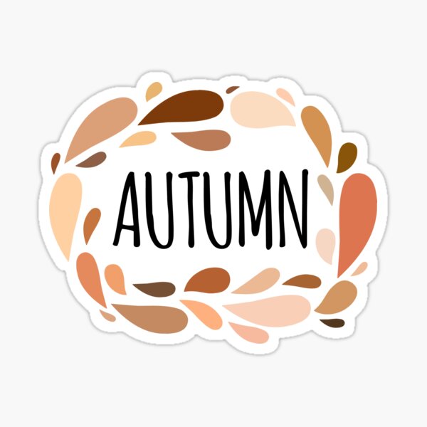 Sticker Fata Bambina d'Autunno-Fairy Baby Autumn-Vector 