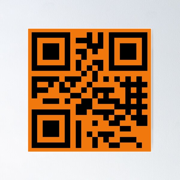 ADESIVO CHARADA INTERROGAÇÃO QR CODE 10x8,5 CM - BRANCO E LARANJA 