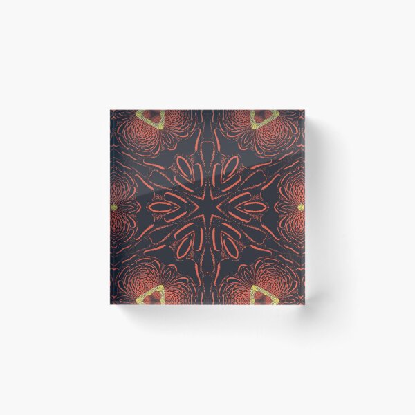 Item preview,  bright orange gold and black kaleidoscopic hexagonal design designed and sold by mister-john.