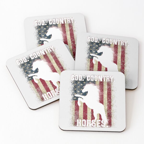 Item preview, God Country and  Horses, American Flag Horse Lover Design, Patriotic Equestrian Design designed and sold by LifeCrush.