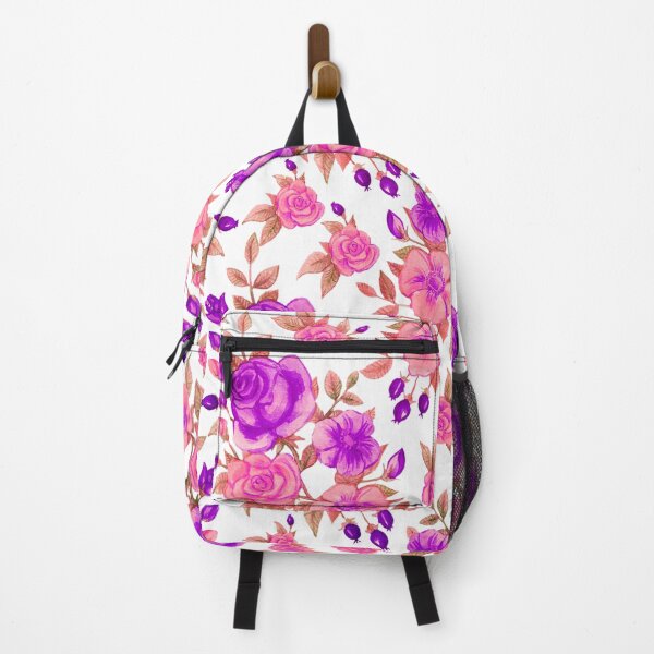 Item preview, Retro Inspired Rose Pattern - Pink and Purple designed and sold by TotallyRetroArt.