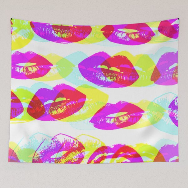 Item preview, Pop Art Inspired Technicolor Lips designed and sold by TotallyRetroArt.
