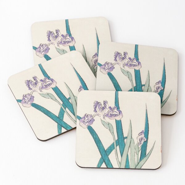 Item preview, Irises by Kōno Bairei (1844-1895). Digitally enhanced by WatermarkNZ Press designed and sold by CristalleLisa.