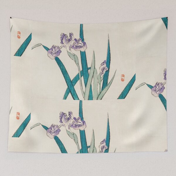 Item preview, Irises by Kōno Bairei (1844-1895). Digitally enhanced by WatermarkNZ Press designed and sold by CristalleLisa.