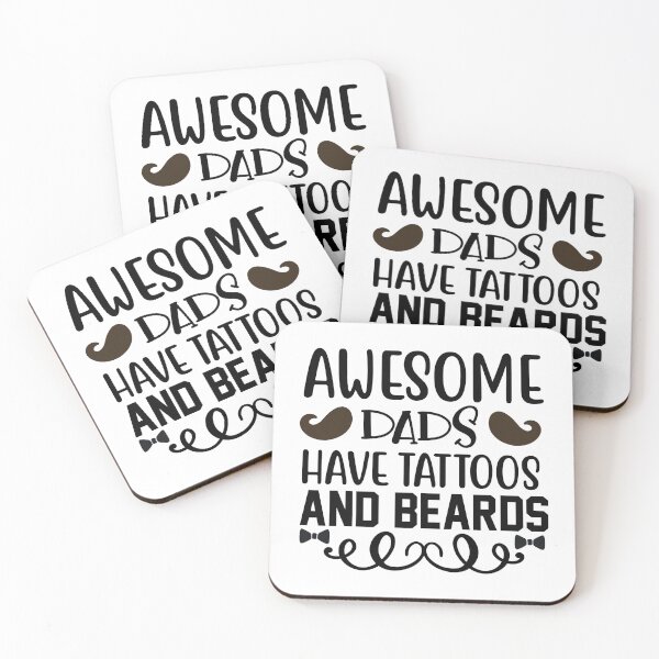 Item preview, Awesome Dads Have Tattoos And Beards Tee Design Gift Idea for Fathers - Funny Bearded dad Design Gift Idea for Father's Day designed and sold by Prince - Bestseller ★★★★★.