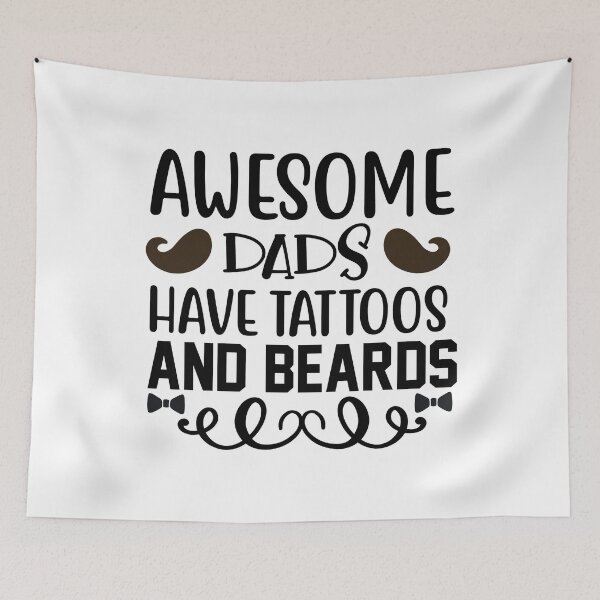 Item preview, Awesome Dads Have Tattoos And Beards Tee Design Gift Idea for Fathers - Funny Bearded dad Design Gift Idea for Father's Day designed and sold by Prince - Bestseller ★★★★★.