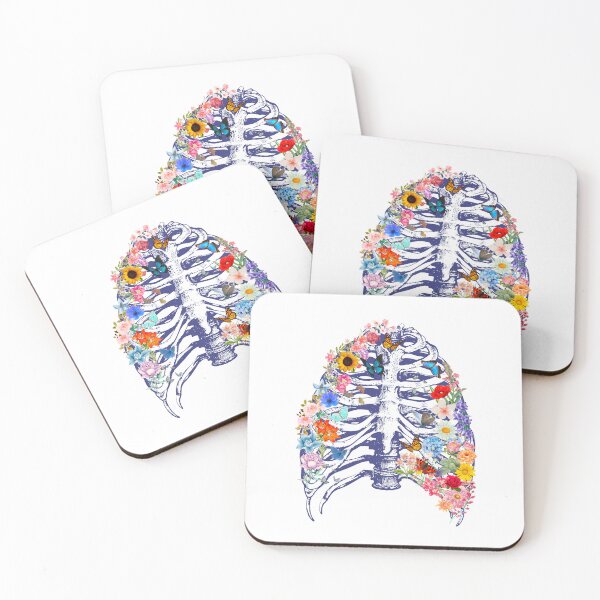 Item preview, Floral ribs anatomy in blue designed and sold by Holly-berry-art.