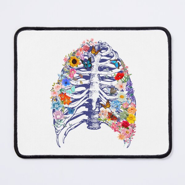Item preview, Floral ribs anatomy in blue designed and sold by Holly-berry-art.