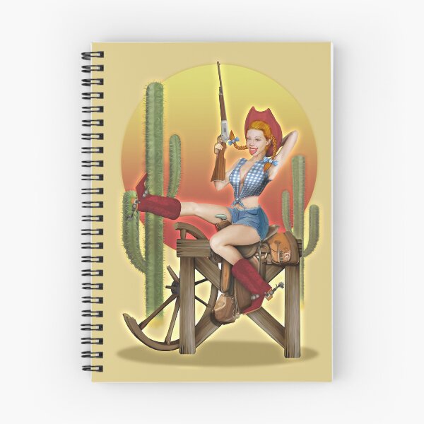 Aperçu de l'œuvre Yeehaw Classique Cowgirl Pin Up créée et vendue par SquareDog.