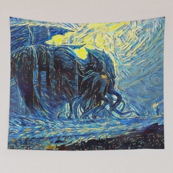 Item preview, The Cthulhu Mythos Lovecraft Starry Night designed and sold by weirdo97.
