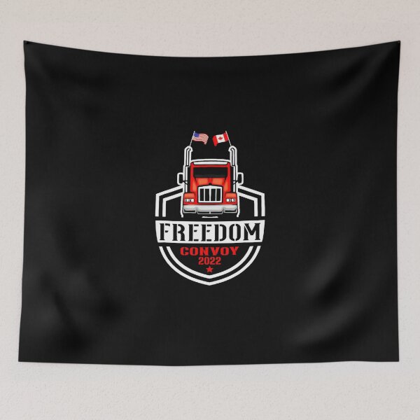 Item preview, USA American Canada Flag Freedom Convoy 2022 Trucker designed and sold by IRCPlumbing1.