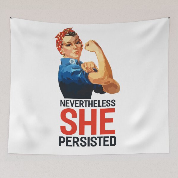 Item preview, Nevertheless, she persisted (classic Feminist shirt) designed and sold by respublica.
