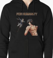 Sudadera con capucha y cremallera shingeki no kyojin t-shirt